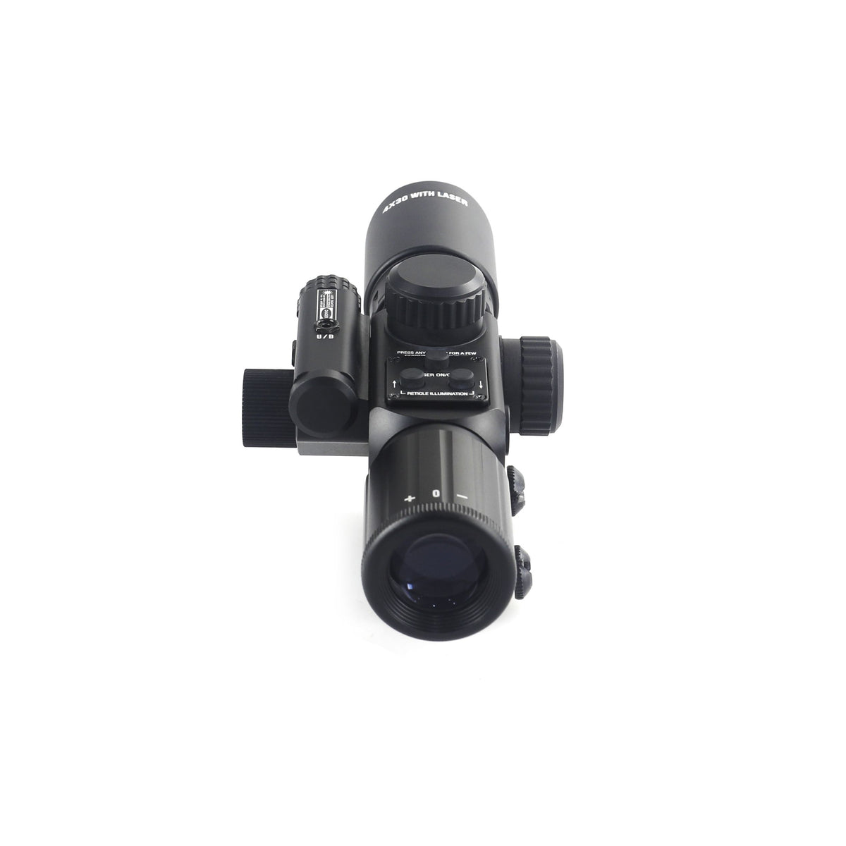 4X30IR Short Red Dot Scope Equipped with Red Laser Mechanism Fits 11mm/20mm Rails/Suitable for Air Guns