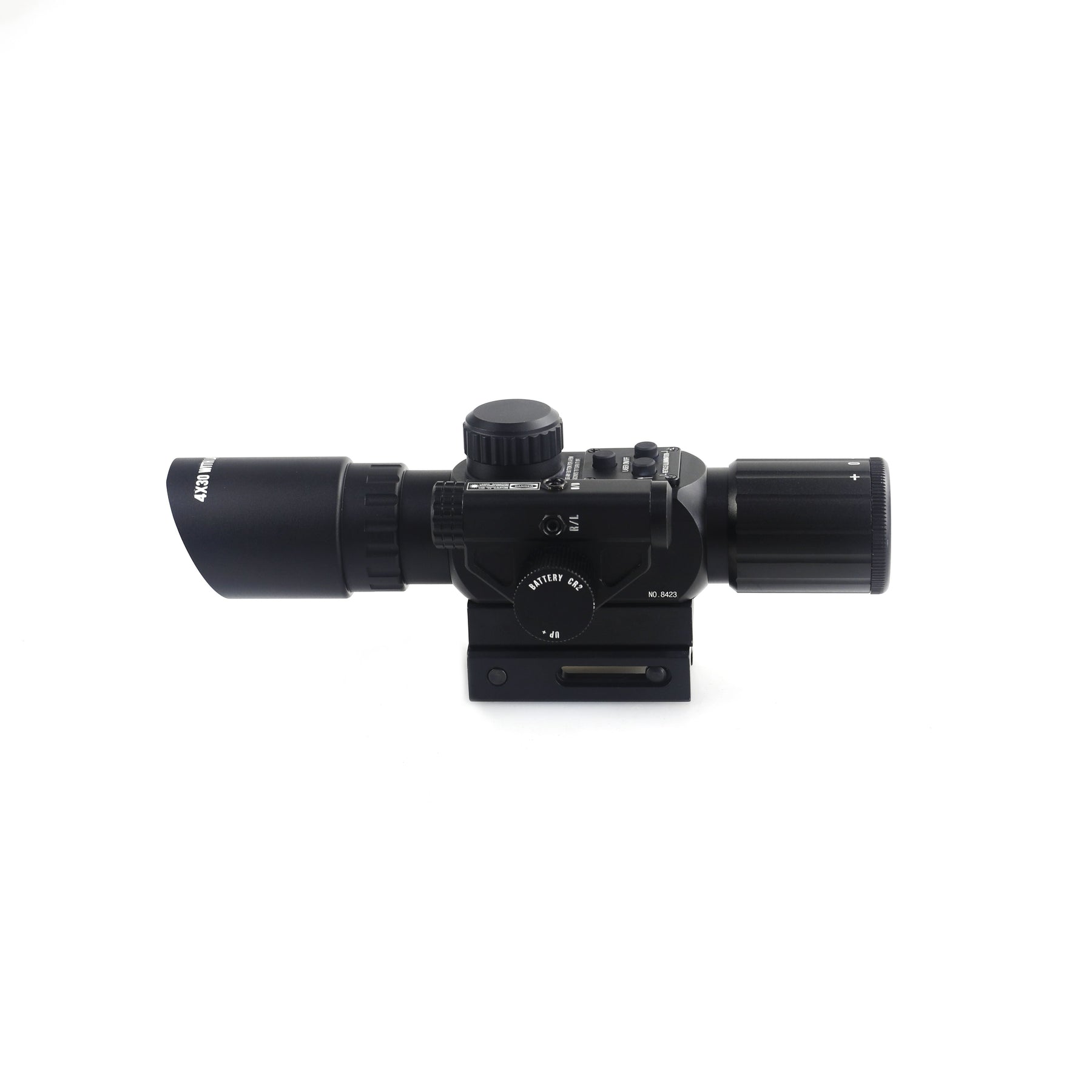 4X30IR Short Red Dot Scope Equipped with Red Laser Mechanism Fits 11mm/20mm Rails/Suitable for Air Guns