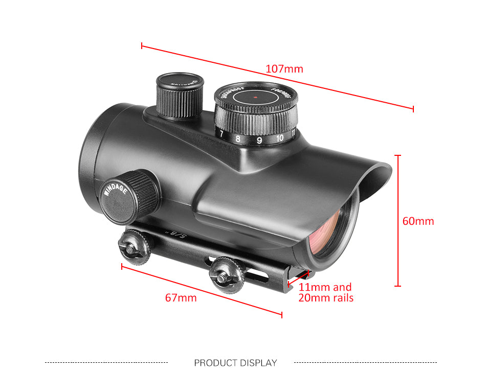 1x20/1X30/1X28/1X28X40/1X32 holographic red and green dot sight