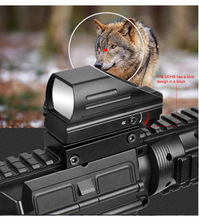 Fiber optic red dot reticle optical sight