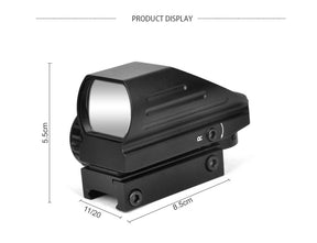 Fiber optic red dot reticle optical sight