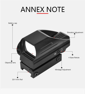 Fiber optic red dot reticle optical sight