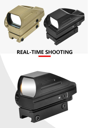 Fiber optic red dot reticle optical sight