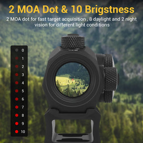 1x22mm red dot optical sight 2MOA