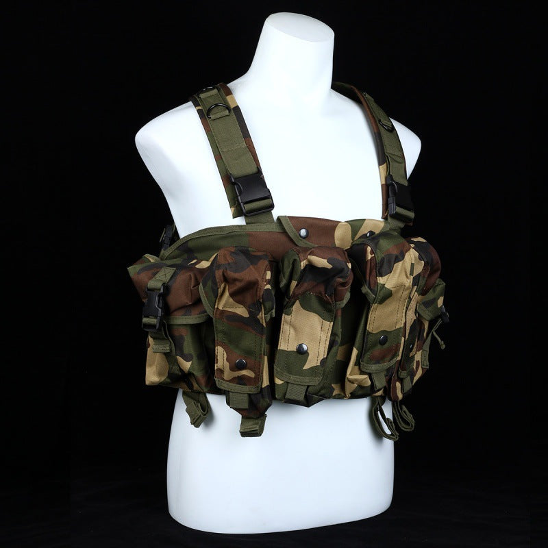 Tactical Vest 600D Nylon Hunting Vest Multifunctional Outdoor Sports Tactical Vest CS Field Camouflage Training Combat Vest