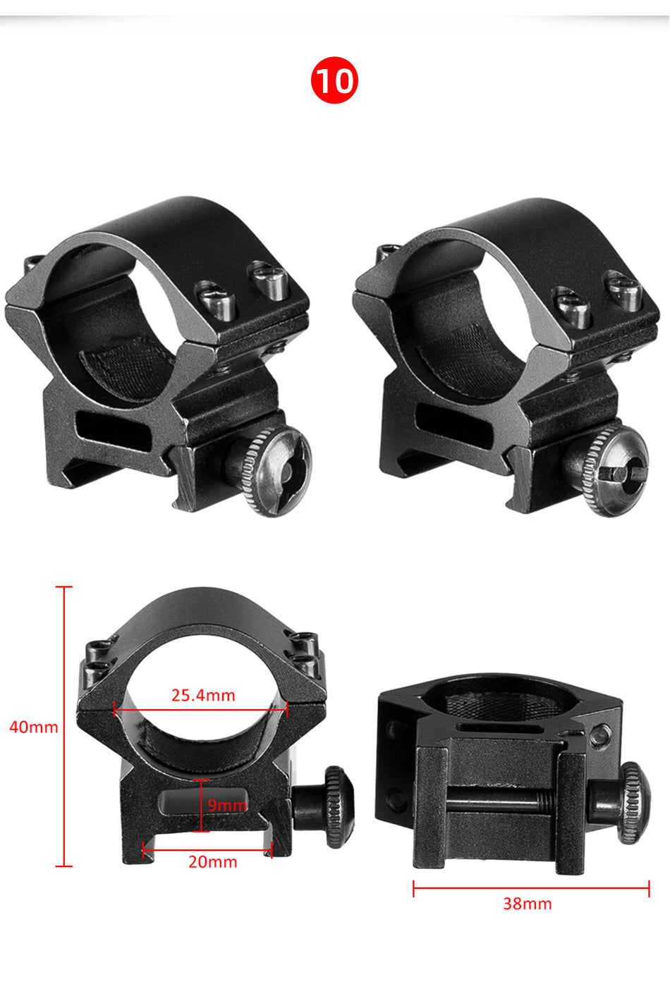 30mm/25.4mm Rifle Scope Mounting Ring