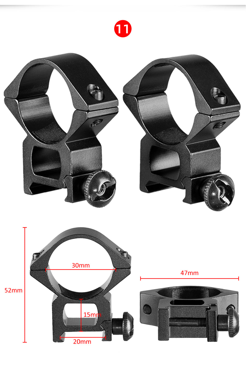 30mm/25.4mm Rifle Scope Mounting Ring