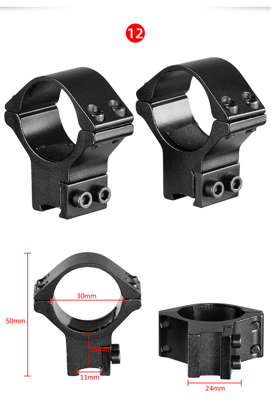 30mm/25.4mm Rifle Scope Mounting Ring