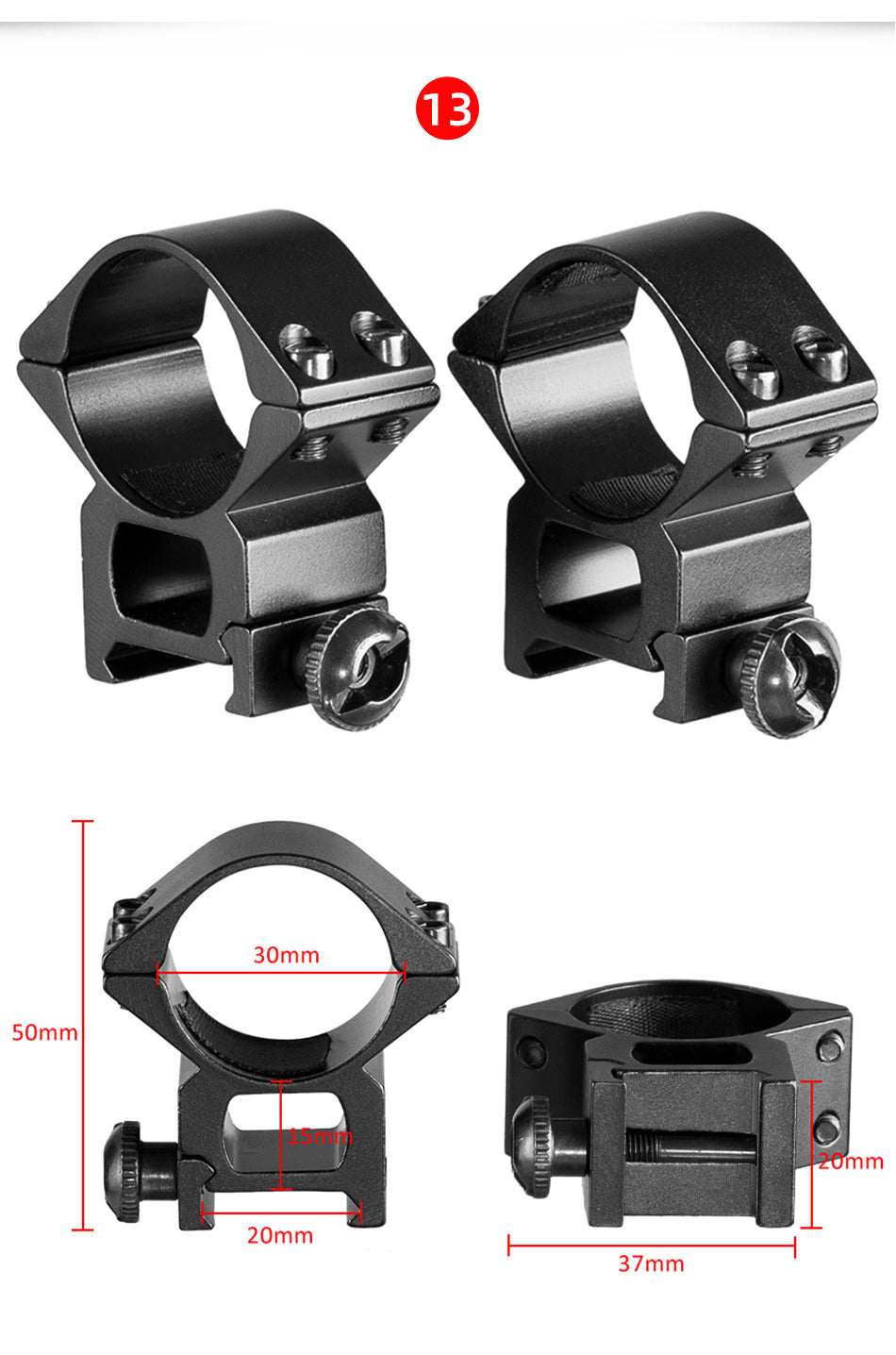 30mm/25.4mm Rifle Scope Mounting Ring