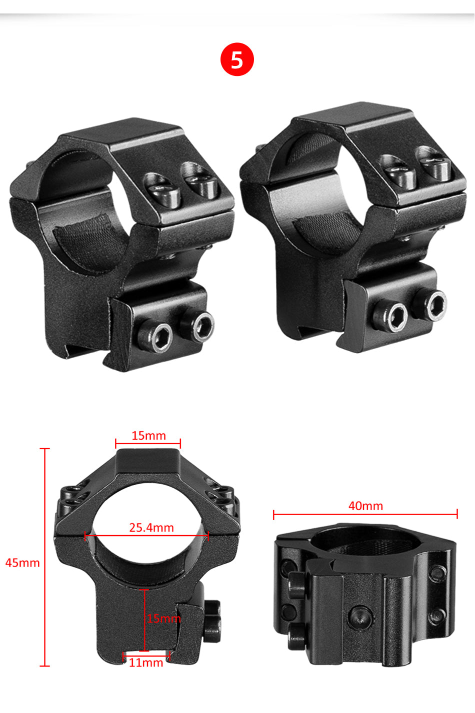 30mm/25.4mm Rifle Scope Mounting Ring