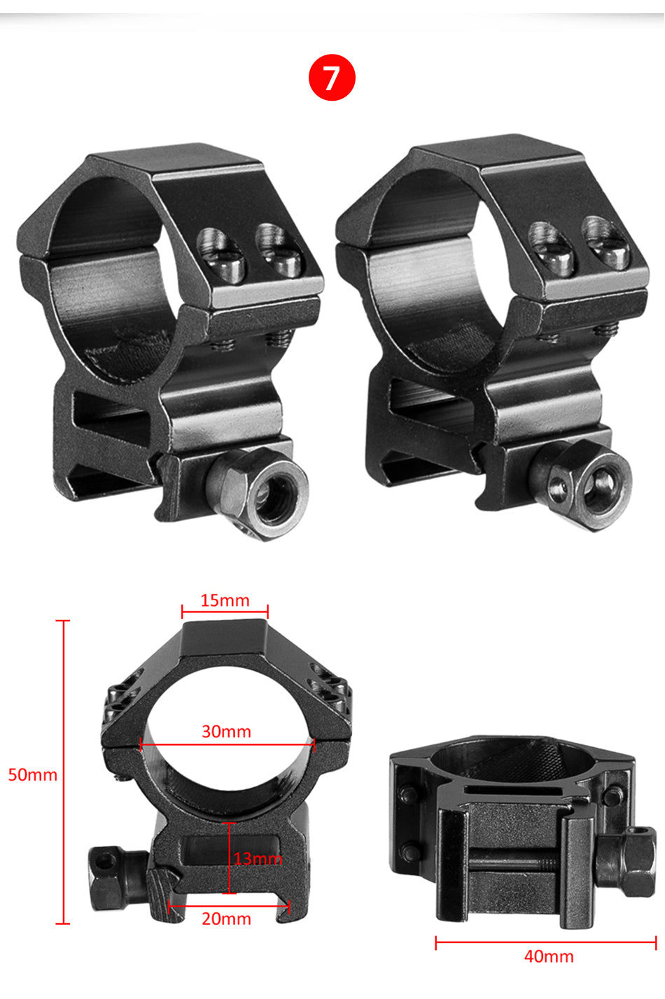 30mm/25.4mm Rifle Scope Mounting Ring