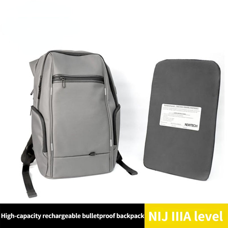 American standard genuine NIJ IIIA class large-capacity rechargeable bulletproof backpack