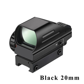 Fiber optic red dot reticle optical sight