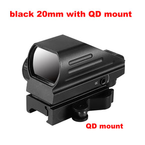 Fiber optic red dot reticle optical sight