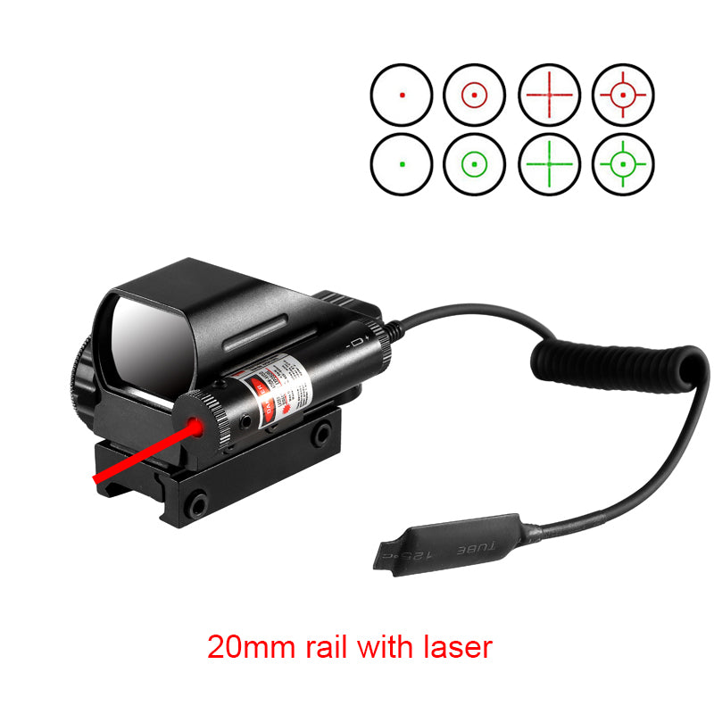 Fiber optic red dot reticle optical sight