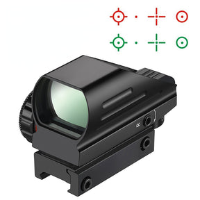 Fiber optic red dot reticle optical sight