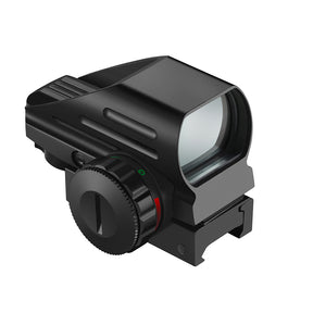 Fiber optic red dot reticle optical sight