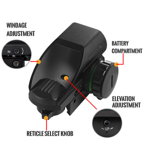 Fiber optic red dot reticle optical sight