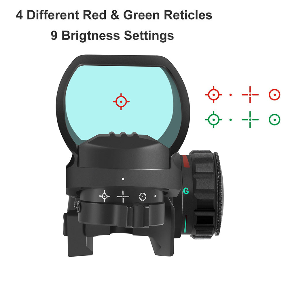 Fiber optic red dot reticle optical sight