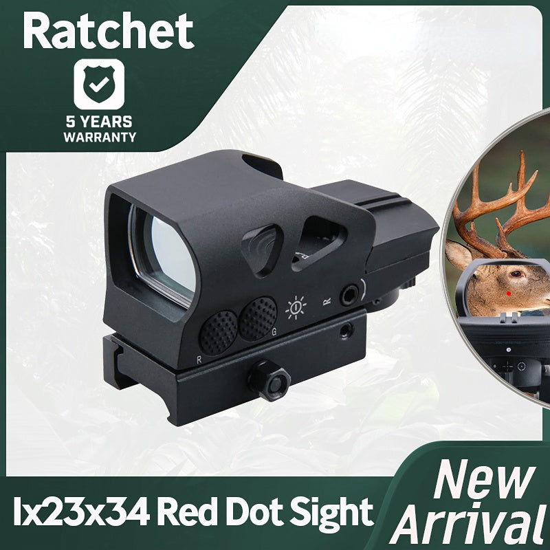 1x23x34 Tactical Reticle Scope with QD 20mm Weaver Mount